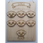 panneau des émotions thème chien avec prénom "lola"
