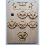 Panneau des émotions enfant en bois – Prénom personnalisé – Jeu éducatif