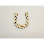 Marque place fer à cheval en bois gravé personnalisé pour mariage, affichage seul