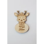 Marque-place animaux d’hiver personnalisé en bois