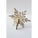 Marque-place flocon 3D en bois pour les fêtes