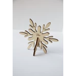Marque-place flocon 3D en bois pour les fêtes