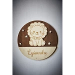 Décoration animaux et ciel étoilé avec prénom en bois