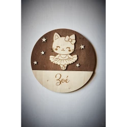 Décoration animaux et ciel étoilé avec prénom en bois