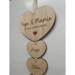 Décoration murale Papi et Mamie et leurs petits coeurs vue de coté