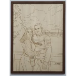 Décoration murale photo tracée et gravée