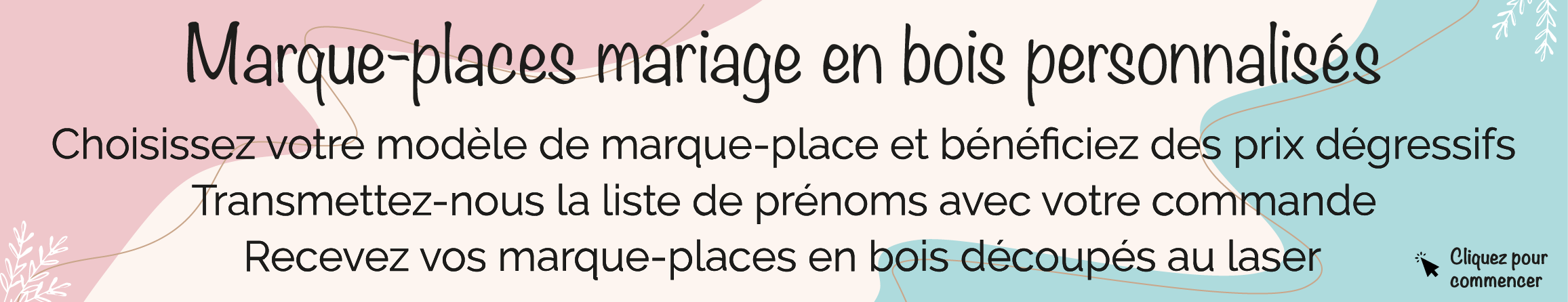 Cliquez pour commander vos marque-places en bois facilement 